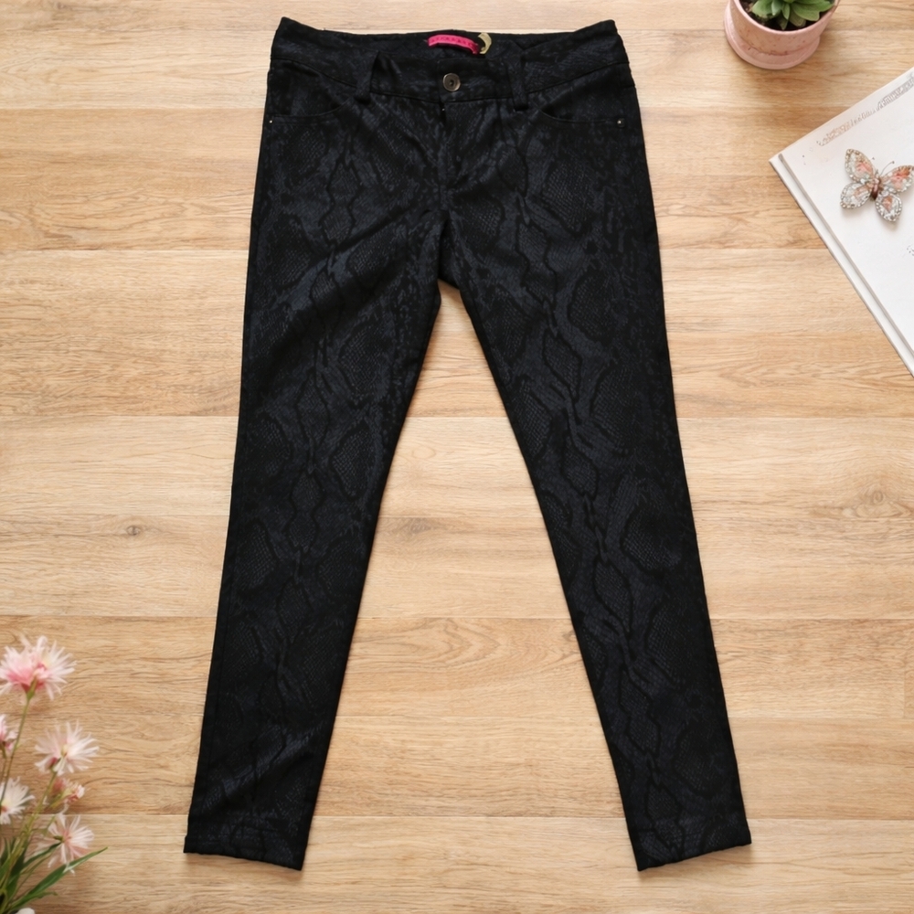 Alice + Olivia Andrew Snake Design Slim Pants Size 2